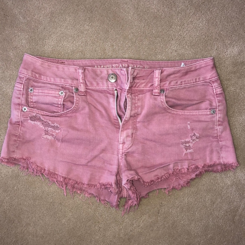 Pastel Pink AE Jean Shorts